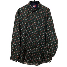Camisa masculina grande emblema escudo brasão Tommy Hilfiger botão para baixo comprar usado  Enviando para Brazil