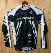 Camiseta de ciclismo Cannondale manga longa zíper completo GG preta branca comprar usado  Enviando para Brazil
