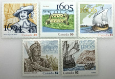 Serie de estampillas de Canadá - 2004 - 2008, asentamientos franceses en América del Norte, MNH segunda mano  Embacar hacia Mexico
