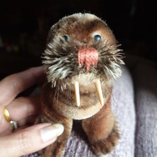 Botão de orelha original Steiff Paddy Walrus vintage 1959 14cm comprar usado  Enviando para Brazil