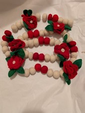 Guirlanda de Natal de pompons e flores de lã feltrada 6 pés comprar usado  Enviando para Brazil