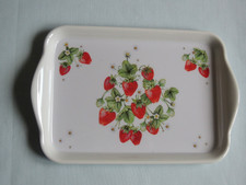 Ambiente 1x Tablett ERDBEEREN  13 x 21 cm Blüten Ranken comprar usado  Enviando para Brazil