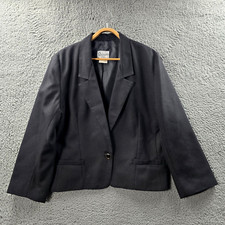 Jaqueta Blazer Feminina Vintage Skirtmaster Tamanho 18 Preta Manga Longa Gola, usado comprar usado  Enviando para Brazil