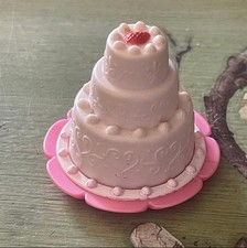 Boneca Barbie escala 1/6 3 camadas bolo de casamento branco morango em cima  comprar usado  Enviando para Brazil