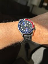 Relógio Deep Blue 41mm Pro Sea Diver 200 pulseira de silicone quartzo azul vermelho comprar usado  Enviando para Brazil