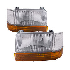 Par de faróis compatível com 92-1996 Ford F150/ 92-97 F250/ 1992-1996 Bronco 6 peças comprar usado  Enviando para Brazil