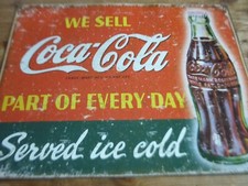 Plaque metal coca d'occasion  France