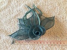 turquoise fascinator for sale  SHETLAND