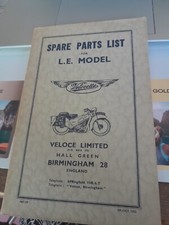 Spare parts list for sale  CHESTERFIELD