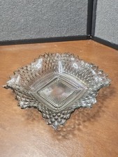 Placa quadrada de vidro carnaval iridescente diamante borda dente de serra ondulada vintage  comprar usado  Enviando para Brazil