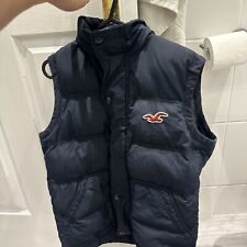 Hollister navy gilet for sale  HARLOW
