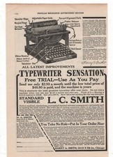 HARRY A. SMITH L.C. SMITH MÁQUINA DE ESCREVER PADRÃO VISÍVEL MÁQUINA DE ESCREVER .6, usado comprar usado  Enviando para Brazil