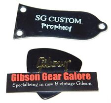 Epiphone SG Custom Prophecy Truss Rod Cover Preto 2 Dobras Guitarra Peças Projeto, usado comprar usado  Enviando para Brazil