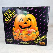 Prato de doces vintage Halloween cerâmica abóbora movimento ativado com luzes sonoras 6" comprar usado  Enviando para Brazil