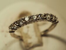 DEMIE ALLIANCE VINTAGE OR GRIS 18K ZIRCON GOLD ETERNITY RING T53, usado comprar usado  Enviando para Brazil
