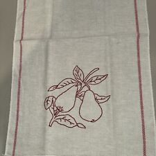 Pano de prato vintage bordado à mão vermelho trabalho, usado comprar usado  Enviando para Brazil