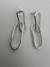 Usado, BRINCOS DE ARGOLA IRREGULAR DE METAL PRATA GRANDE ALCE RARO comprar usado Usado, BRINCOS DE ARGOLA IRREGULAR DE METAL PRATA GRANDE ALCE RARO comprar usado  Enviando para Brazil