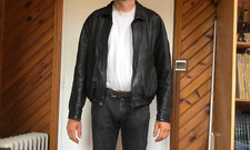 Blouson cuir noir d'occasion  Cluny