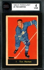 1960-61 PARKHURST NHL Hóquei #1 Tim Horton HOF KSA 4 MUITO BOM ESTADO-EX Toronto Maple Leafs, usado comprar usado  Enviando para Brazil