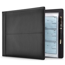 Portfólio de fichário de cheques comerciais de 7 anéis com capacidade de 600 cheques, 14 x 10 pol. comprar usado  Enviando para Brazil