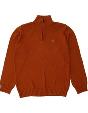 Suéter masculino TIMBERLAND com zíper no pescoço pequeno marrom algodão BA07, usado comprar usado Suéter masculino TIMBERLAND com zíper no pescoço pequeno marrom algodão BA07, usado comprar usado  Enviando para Brazil