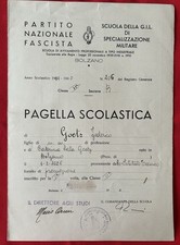 Rara pagella p.n.f. usato  Milano
