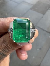 Natural emerald ring for sale  SALFORD