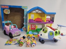 Fisher Price Little People Busy Day casa de bonecas 17 peças bonecas DVD luzes música comprar usado  Enviando para Brazil