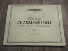 Achzig choralvorspiele rgel gebraucht kaufen  Albstadt