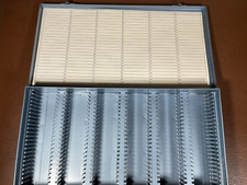 LOGAN Metal Photo Slide Estojo de Armazenamento Caixa Organizador de Arquivos 150 Slots comprar usado  Enviando para Brazil