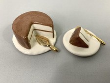 Mini shakers vintage em forma de bolo Arcadia sal e pimenta comprar usado  Enviando para Brazil