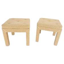 Pair square upholstered for sale  USA