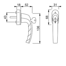 Hoppe fenstergriff atlanta gebraucht kaufen  Breisach am Rhein