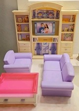 Usado, Cadeira Barbie roxa sofá móveis para sala mesa de centro TV sofá 2002 comprar usado  Enviando para Brazil