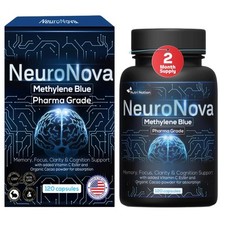 Cápsulas de grau farmacêutico azul de metileno, 120 cápsulas, fornecimento para 2 meses, Neuro Nova comprar usado  Enviando para Brazil