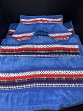 Incrível conjunto de toalhas de banho vintage azul Fieldcrest toalha xadrez polkadot comprar usado  Enviando para Brazil
