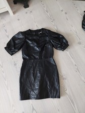Lederimitat kleid schwarz gebraucht kaufen  Berlin
