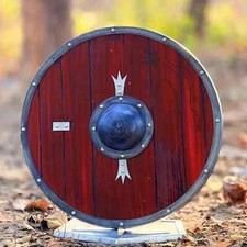 Escudo Viking de Madeira Autêntico Ragnar Lothbrok Battleworn Shield Medieval comprar usado  Enviando para Brazil