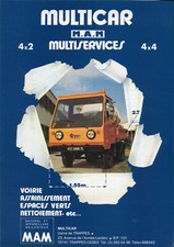 Używany, Multicar M.A.M. Multiservices mikrosamochód francuski język broszura sprzedażowa / ulotka na sprzedaż  Wysyłka do Poland