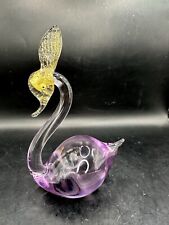 Pássaro cisne de vidro Salviati MURANO roxo com ouro comprar usado  Enviando para Brazil