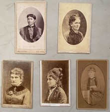 Lote de 5 Fotografias de Gabinete Feminino. Início do Século XX., usado comprar usado  Brasil 