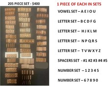 LETRAS MARCADORAS DE SEPULTURA DEATON - CONJUNTOS PEQUENOS OU CONJUNTO COMPLETO comprar usado  Enviando para Brazil