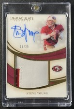 CAMISETA AUTOGRAFADA STEVE YOUNG 2019 PANINI IMMACULATE COLL #PPA-SYO PREMIUM PATCH 16/25 comprar usado  Enviando para Brazil