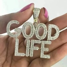 Pingente personalizado boa vida folheado a ouro amarelo 14k moissanita real corte redondo 3,00 ct comprar usado Pingente personalizado boa vida folheado a ouro amarelo 14k moissanita real corte redondo 3,00 ct comprar usado  Enviando para Brazil