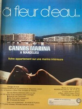 (¯`*•.¸ Publicité 1 page CANNES MARINA à MANDELIEU - Mai 1978¸.•*´¯) d'occasion  Lyon VII