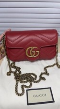 Autêntica bolsa Gucci GG Marmont couro matelassê super mini, usado comprar usado  Enviando para Brazil
