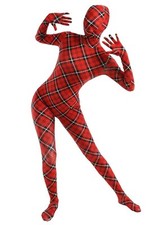 Morphsuit tartan rosso usato  Spedire a Italy