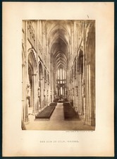 Fotografia Anselm Schmitz, Cöln, Widok Cöln, Katedra w Kolonii Widok wnętrza około 1881 roku , używany na sprzedaż  Wysyłka do Poland