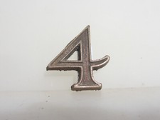 Placa antiga de bronze com número de casa "4" quatro placas antigas bronze 1,75"H comprar usado  Enviando para Brazil