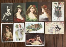 Lote de dez (10) cartões postais antigos colecionáveis assinados por artista. Boileau, Asti, Chiostri comprar usado  Enviando para Brazil